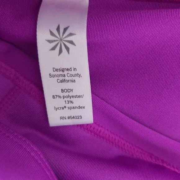 Athleta Sonar Capri Leggings Purple Womens Small 341479 Athleisure Yoga Casual - Picture 8 of 8